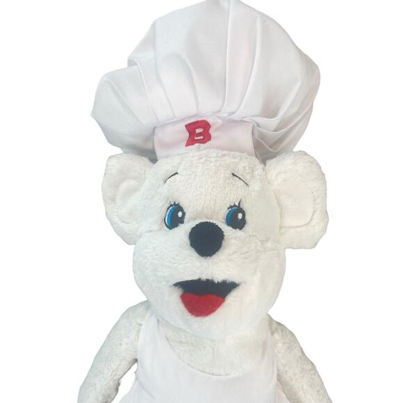 Bimbo Bakery White Baker Bear Plush 18" Tall Promotional Advertising Chef Cook - Picture 2 of 7